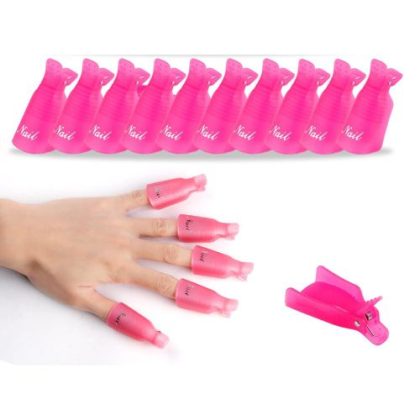 10pcs Plastic Nail Polish Remover For Finger Nails
