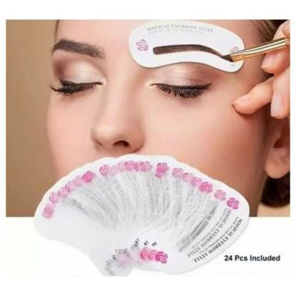 24 Styles Reuseable Eyebrow Shaping Stencils