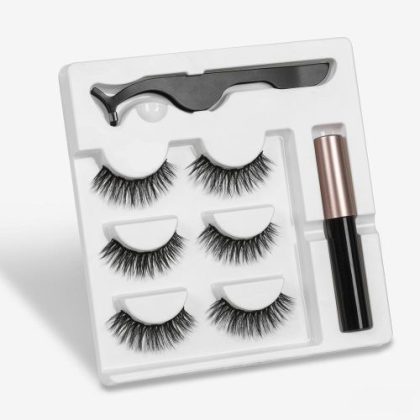 Magnetic EyeLashes Thick Eye Lashes Magnetic Eyeliner & Lashes 3 Pair